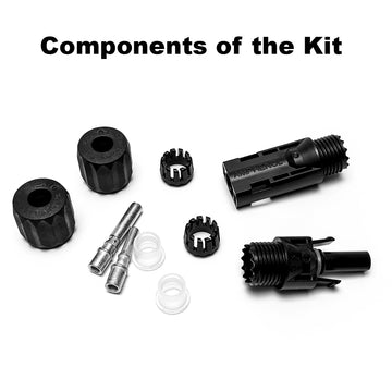 5 Pair Amphenol H4 MC4 Solar Panel Wire Connector / Photovoltaic Connectors kit IP68 Waterproof UV Resistant, 10AWG Solid Contacts