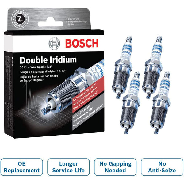 Bosch 9613 OE Fine Wire Double Iridium Spark Plug Pack of 4