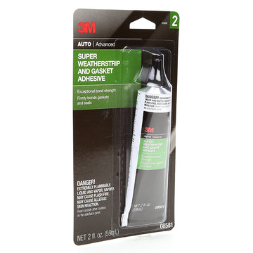 3M Black Super WeatherStrip Adhesive Tube, 08581 (2 fl oz, 59mL)