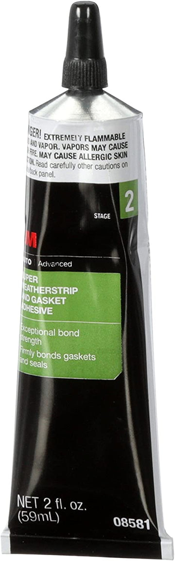 3M Black Super WeatherStrip Adhesive Tube, 08581 (2 fl oz, 59mL)