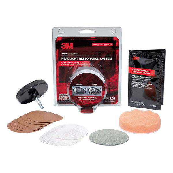 3M Auto Restore and Protect Headlight Restoration Kit, Clearer