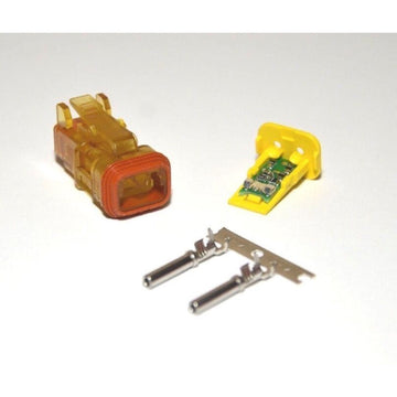 Deutsch DT 2-Pin 12V LED Signal Detector Kit, 14-16AWG Open Barrel Contacts