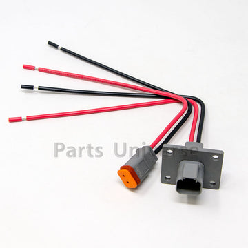 Deutsch DT 2-Pin Flange Pigtail Kit, 16AWG Boat Wires (ABYC, NMMA, USCG Certified, 100% Made in USA)