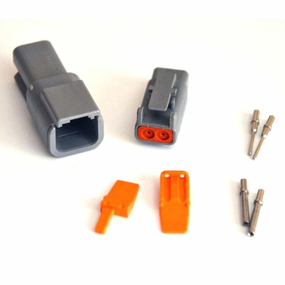 Deutsch DTM 2-Pin Connector Kit, 20AWG Closed Barrel Contacts
