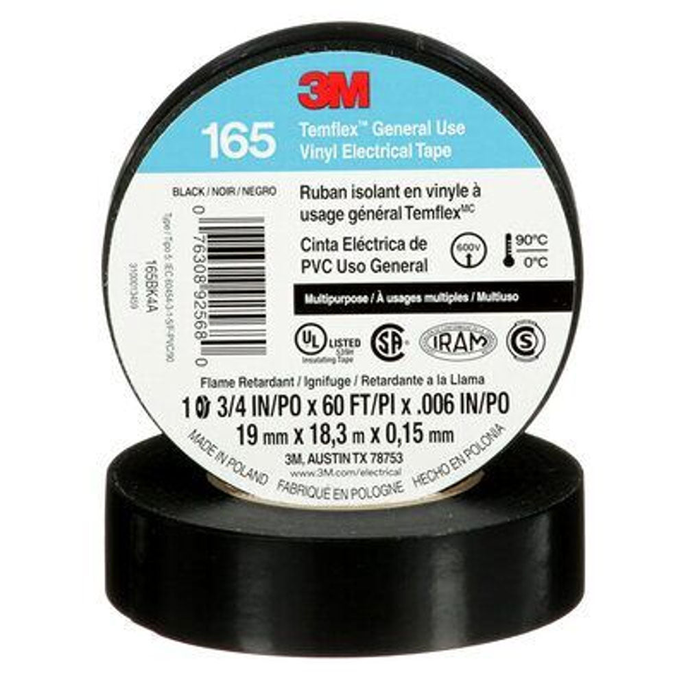 3M Temflex 165 Electrical Tape: When General-Use Vinyl Tape Fits