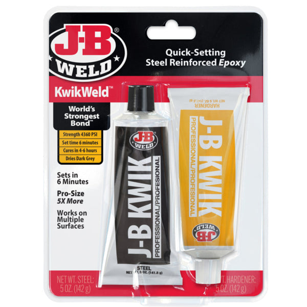 J-B Weld 8271 KwikWeld Professional 10 oz epoxy — front packaging and two tubes