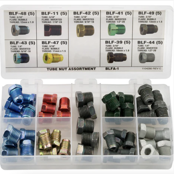 AGS Brake Lines BLFA-1 Tube Nut Assortment (9 Sku)