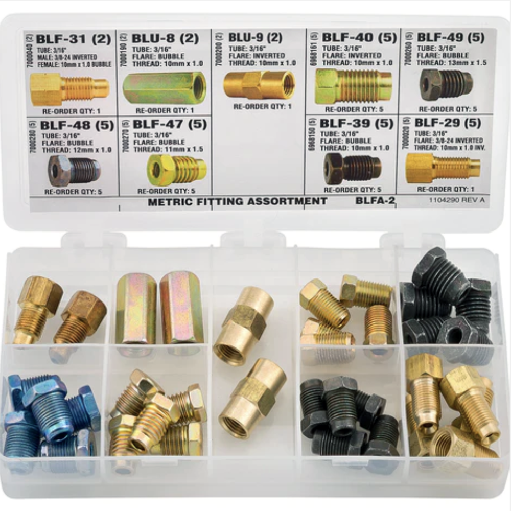 AGS Brake Lines BLFA-2 Metric Fitting Assortment (9 Sku)