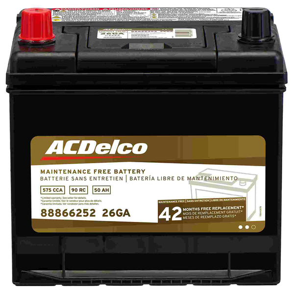 ACDelco 26GA Wet Flooded Automotive Battery (Group 26)