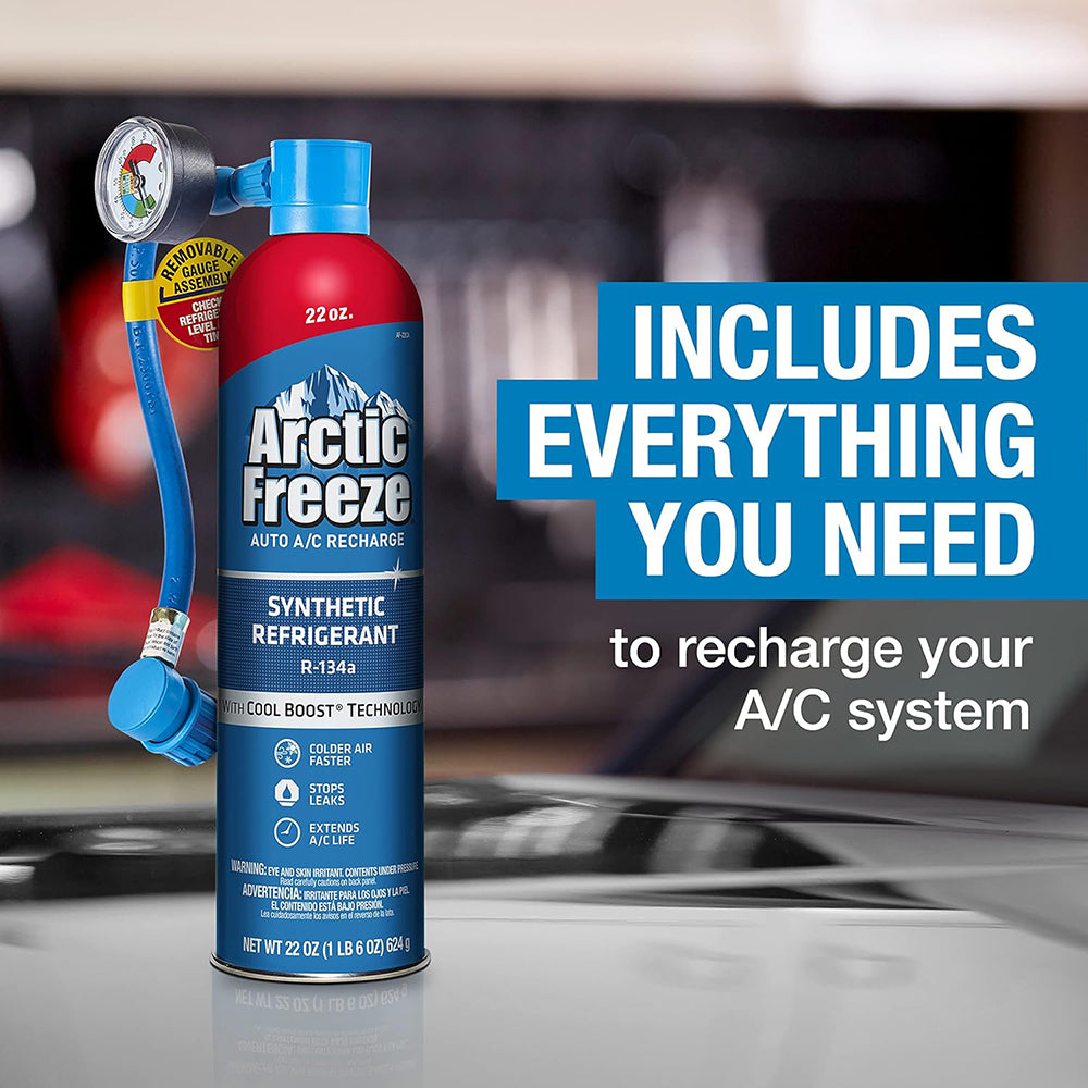 Arctic Freeze AF22CA Ultra Synthetic Automotive Refrigerant 134A, 22 oz