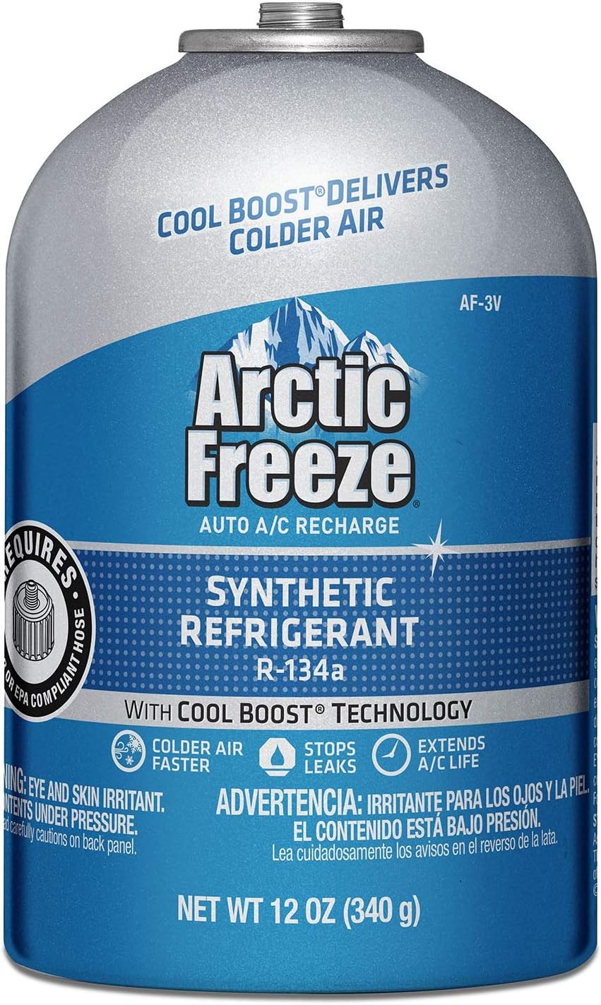 Arctic Freeze AF-3V Auto A/C Recharge Synthetic Refrigerant R-134a, 12 oz