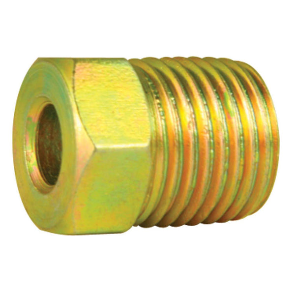 AGS BLF-11B 3/16 (7/16-24) Inverted Brass Tube Fitting