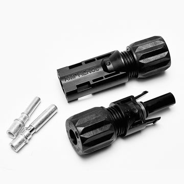 Amphenol H4 MC4 Solar Panel Wire Connector / Photovoltaic Connectors kit IP68 Waterproof UV Resistant, 10AWG Solid Contacts