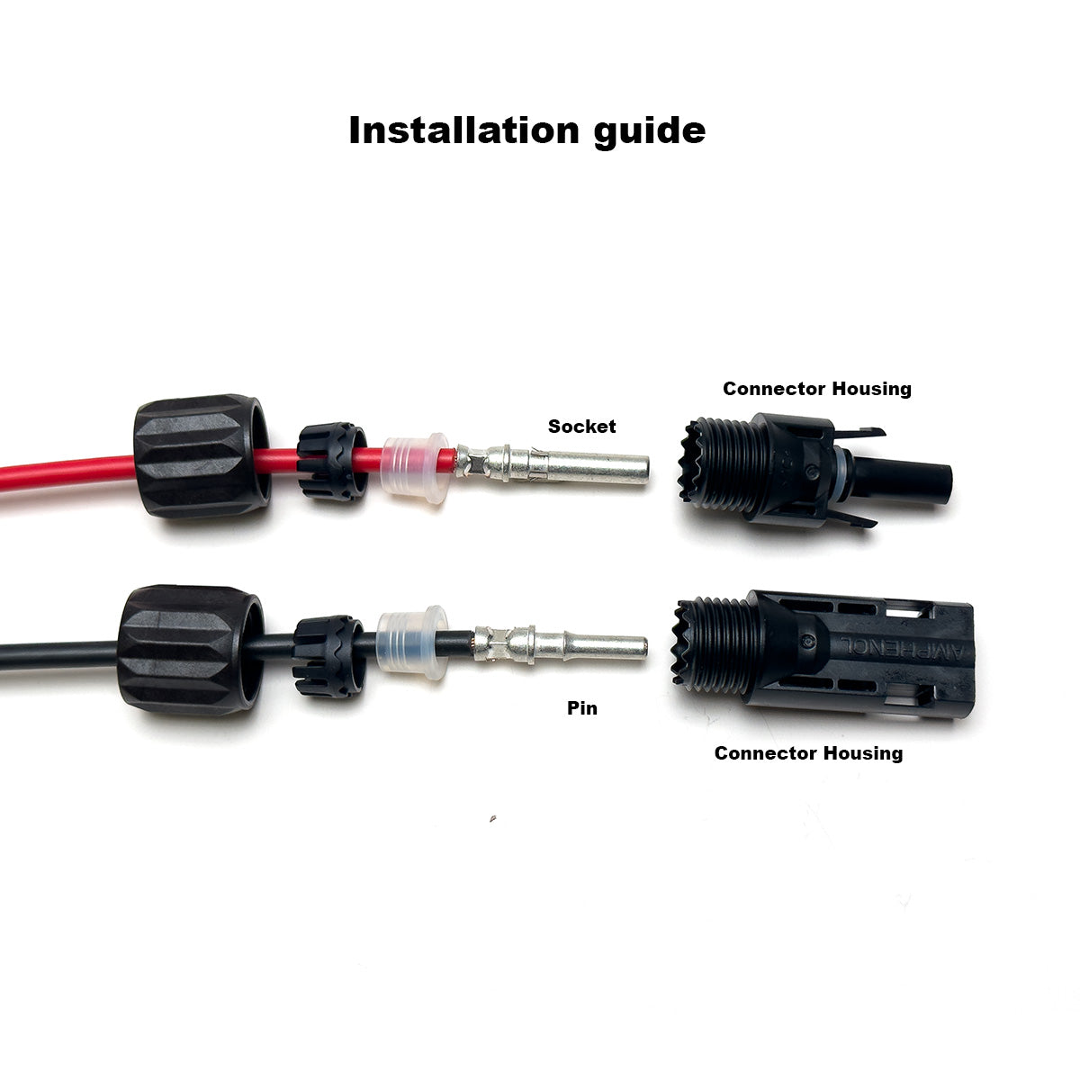 Panel Connector Types Amphenol H4 MC4 Solar Panel Wire Connector / Photovolta... – Parts Universe