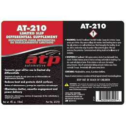 ATP AT-210 Differential Oil Additive, 4 oz