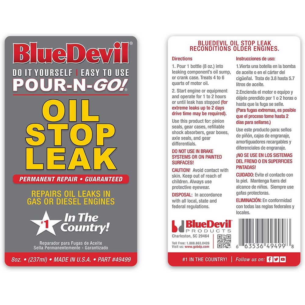 Blue Devil 49499 Oil Stop Leak, 8 oz