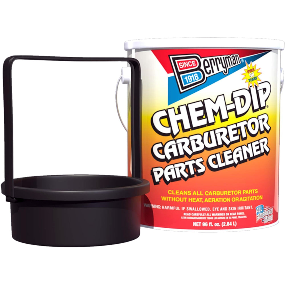 BERRYMAN 0996-ARM CHEM-DIP Parts Cleaner with Basket and Armlock, 3/4-Gallon Pail