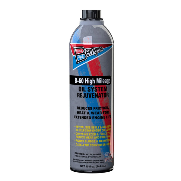 Berryman 7517 B-60 High Mileage Oil System Rejuvenator with ZDDP & Moly, 15 oz