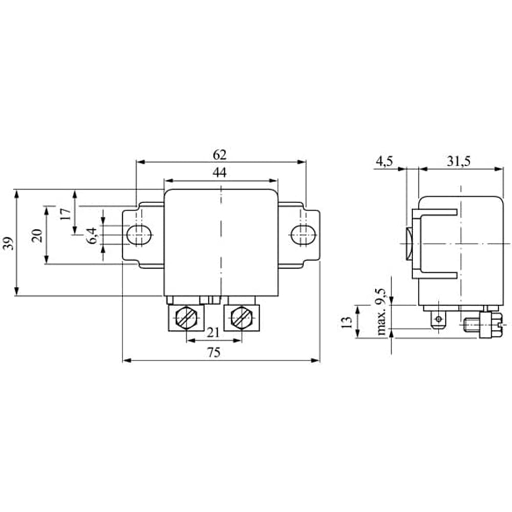 Bosch 0332002156 Normal Open Power Relays - 12 V, 75 A