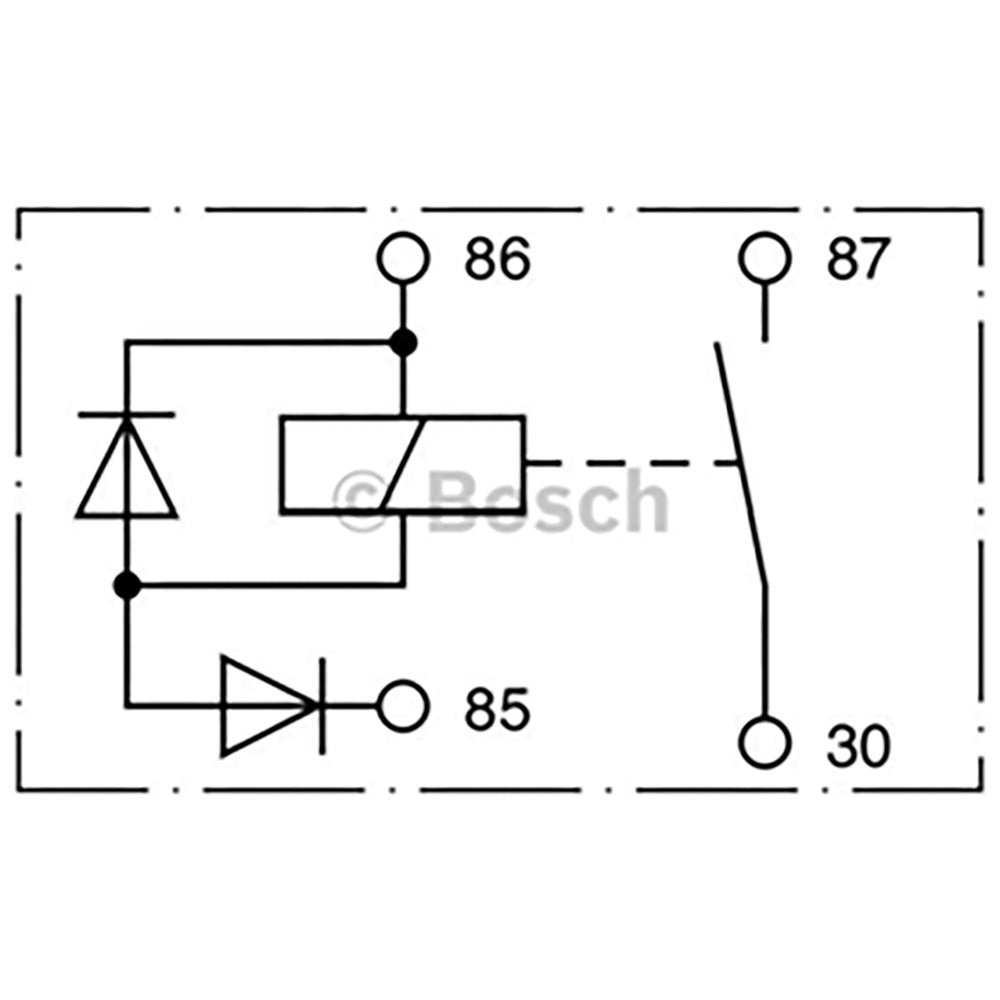 BOSCH 0986332086 Normal Open Power Relay - Pins, 12 V, 150 A - Single