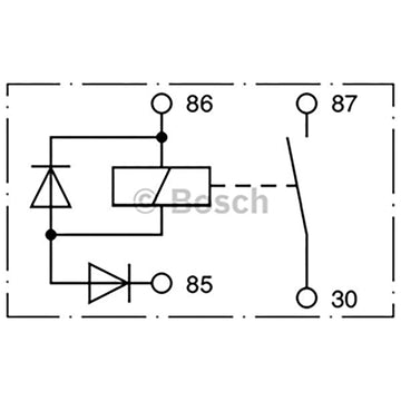 Bosch 0332002256 Normal Open Power Relay, 24V, 50A (Alternative model 0332002259)