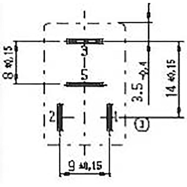 Bosch 0332011007 Normal Open Micro Relay, Resistor, 4 Pins 12 V, 30 A