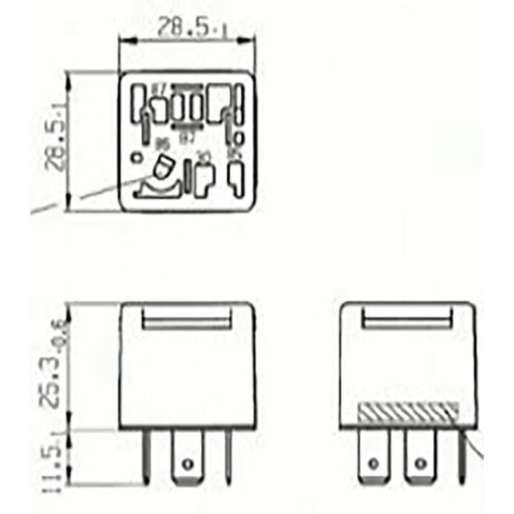 Bosch 0332019151 Normal Open Mini Relay, 5 Pins 12V 30A (Superseded by 0986AH0251)