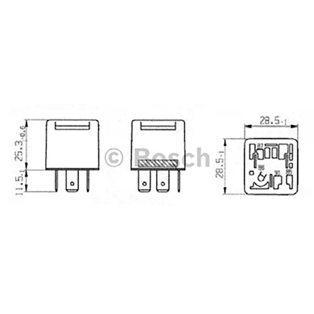 BOSCH 0332019205 Change Over Mini Relay, 4 Pins, 24 V, 20 A (Superseded by 0986332201)