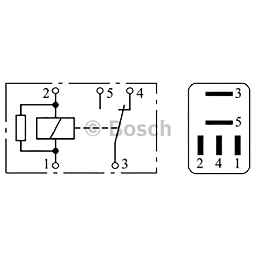 BOSCH 0332201107 Changeover Micro Relay - 5 Pins, 12 V, 30/10 A