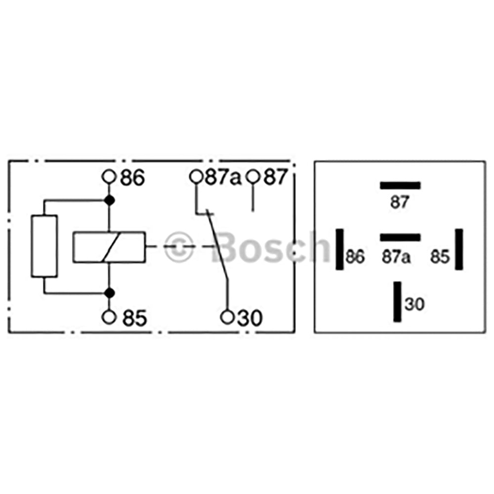 Bosch 0332209138 Changeover Mini Relay, Resistor 12V, 30/10A (SUPERSEDED TO 0986332215)
