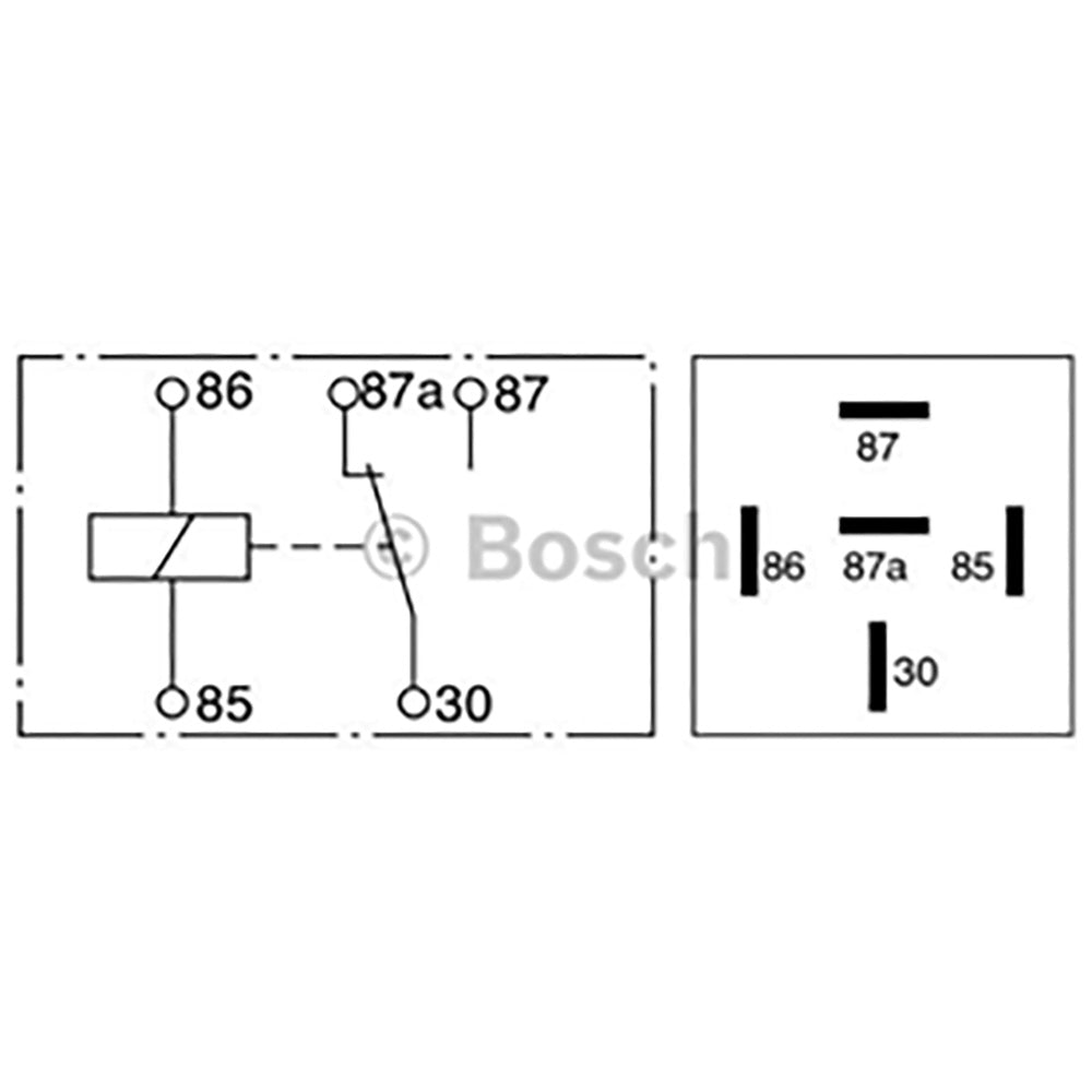 BOSCH 0332209150 Changeover Mini Relay - 5 Pins, 12 V, 30/20 A (SUPERSEDED BY 0986332400)