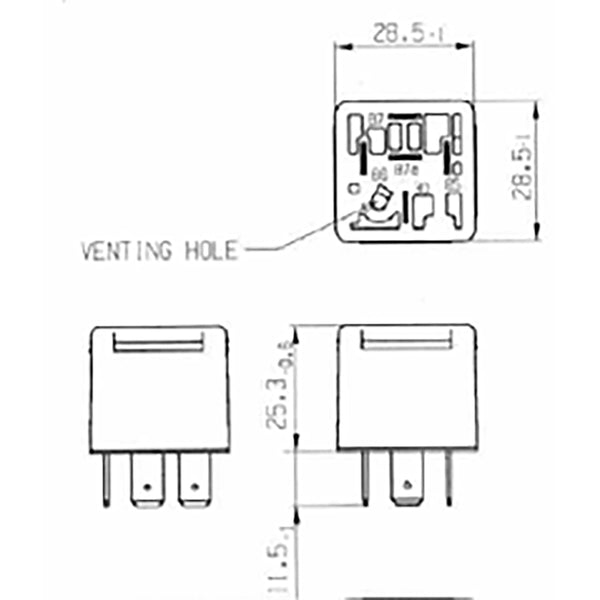Bosch 0332209152 Change Over Mini Relay, Diode 12V 30/20A (SUPERSEDE TO 0986332053)