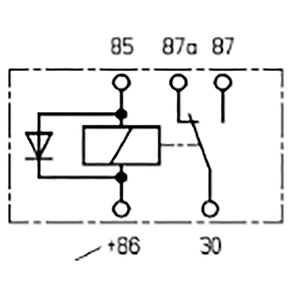 BOSCH 0332209158 Changeover Mini Relay, Diode, 5 Pins, 12 V, 20/30 A (Replace by 0986332402)