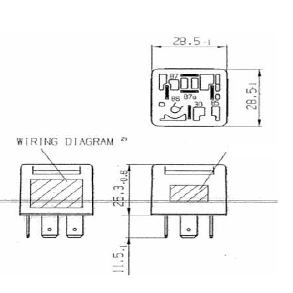 Bosch 0332209159 Changeover Mini Relay, Resistor, 5 Pins, 12 V, 30/20 A (Superseded to 0986332053)