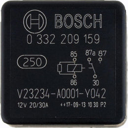 Bosch 0332209159 Changeover Mini Relays - 5 Pins, 12 V, 20/30 A