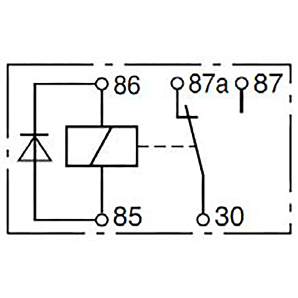 Bosch 0332209204 Changeover Mini Relay, Diode, 5 Pins, 24 V, 20/10 A (superseded by the 0986332403)