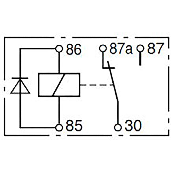 Bosch 0332209204 Changeover Mini Relay, Diode, 5 Pins, 24 V, 20/10 A (superseded by the 0986332403)