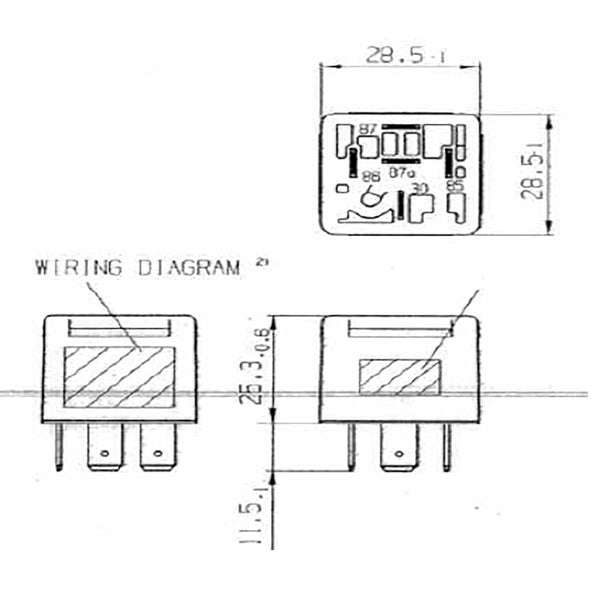 Bosch 0332209204 Changeover Mini Relay, Diode, 5 Pins, 24 V, 20/10 A (superseded by the 0986332403)