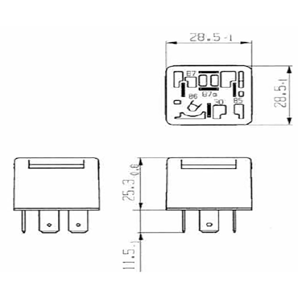 BOSCH 0332209206 Change Over Mini Relay, 5 Pins, 24 V, 20/10 A (SUPERSEDE TO 0986332404)