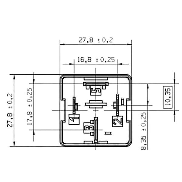 Bosch 0986332001 Normal Open Power Relay, Resistor, 12V, 70A