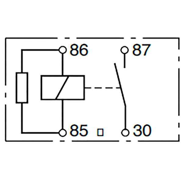 Bosch 0986332002 Normal Open Power Relay, Resistor, 12V, 70A, 4 Pins