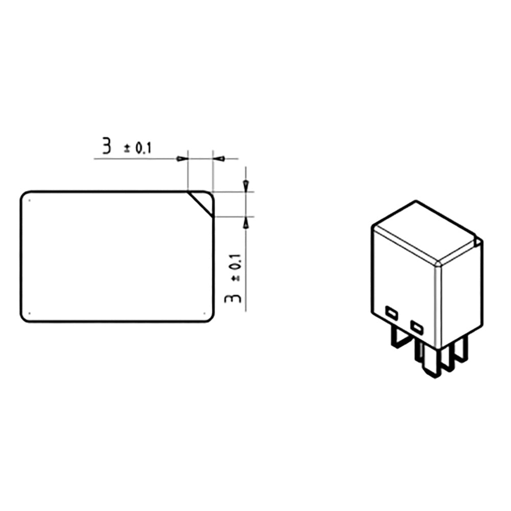 Bosch 0986332021 Change Over Micro Relay, 5 Pins, 12V, 20/10A, Resistor