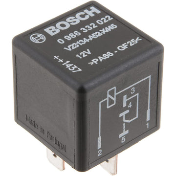 BOSCH 0986332022 Changeover Mini Relay, 5 Pins, 12 V, 40/60 A