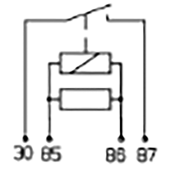 Bosch 0986332030 Normal Open Mini Relay, 4 Pins, 12V, 40A, Resistor
