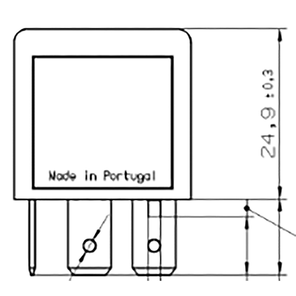 Bosch 0986332030 Normal Open Mini Relay, 4 Pins, 12V, 40A, Resistor