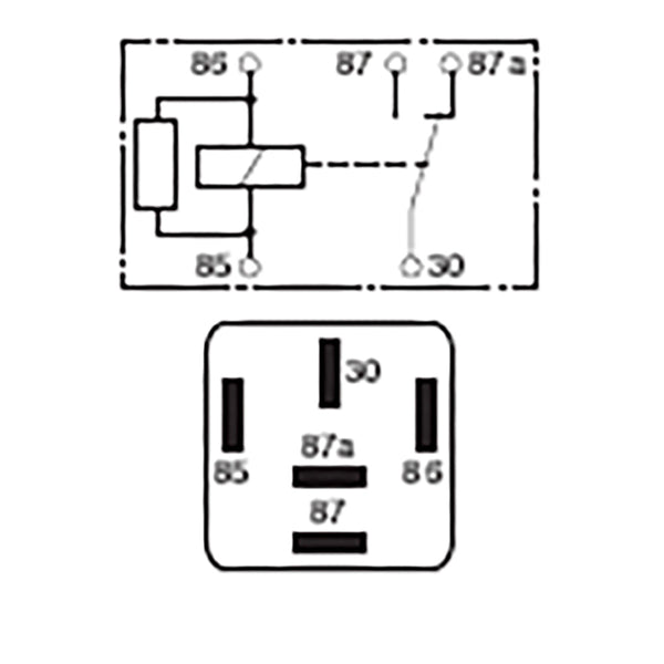 BOSCH 0986332041 Changeover Mini Relay, Resistor, 5 Pins, 12 V, 40A