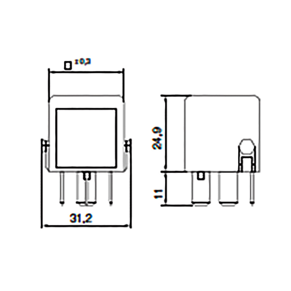 BOSCH 0986332041 Changeover Mini Relay, Resistor, 5 Pins, 12 V, 40A