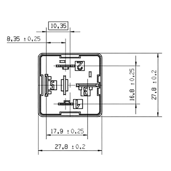 Bosch 0986332050 Normal Open Power Relay, Resistor, 12V, 70A, IP54