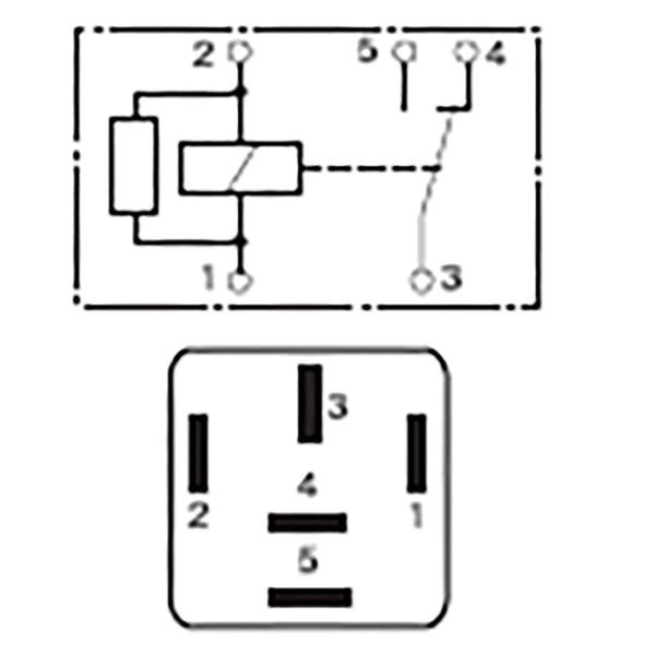 Bosch 0986332053 Changeover Mini Relay, Resistor, 5 Pins, 12 V, 40/30 A