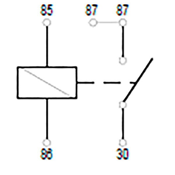 BOSCH 0986332200 Normal Open Mini Relay, 5 Pins, 24 V, 20 A